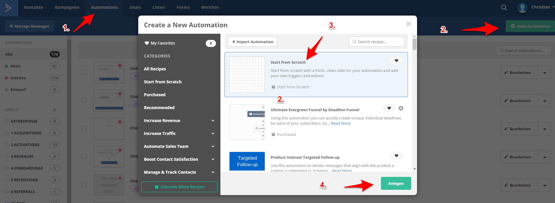 Autoresponder anlegen - Screenshot 1