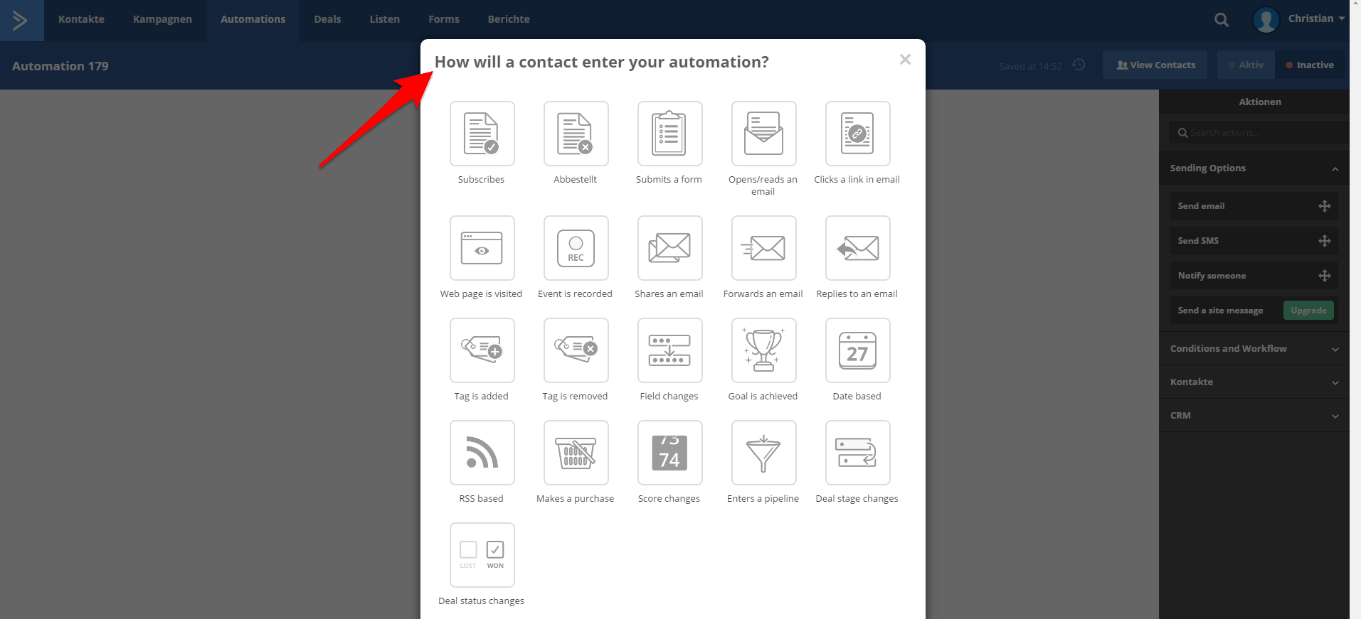 Autoresponder anlegen - Screenshot 2