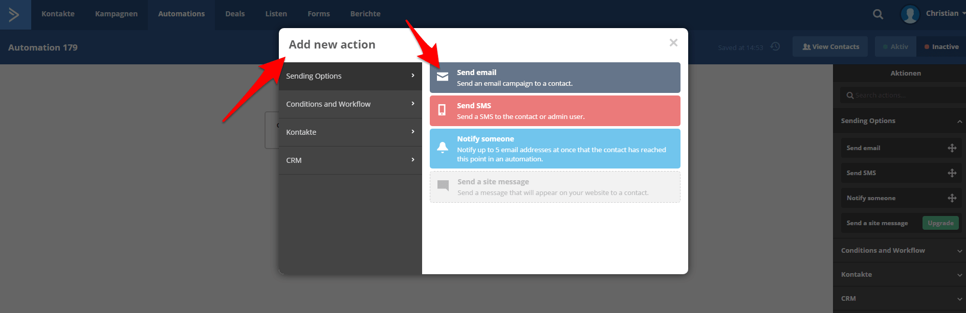 Autoresponder anlegen - Screenshot 3