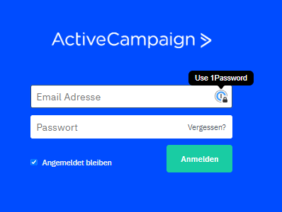 ActiveCampaign Passwort